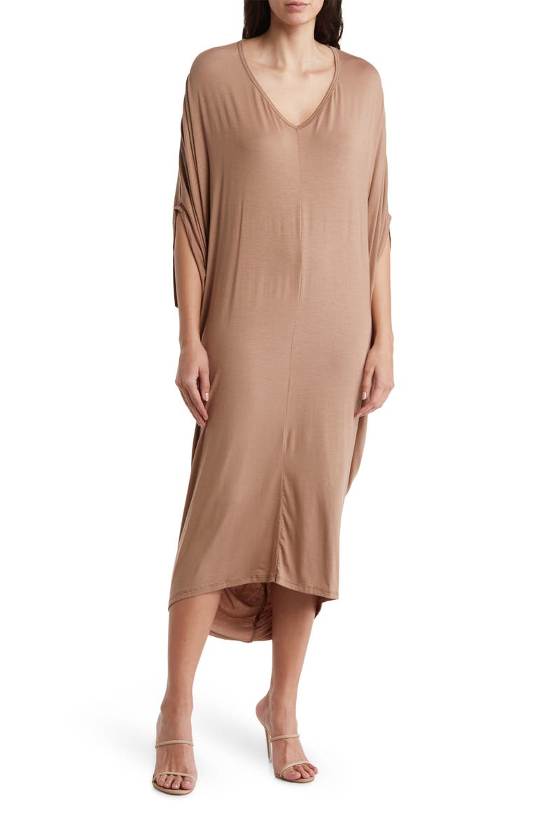 Batwing Sleeve Maxi Dress, Main, color, SIENNA