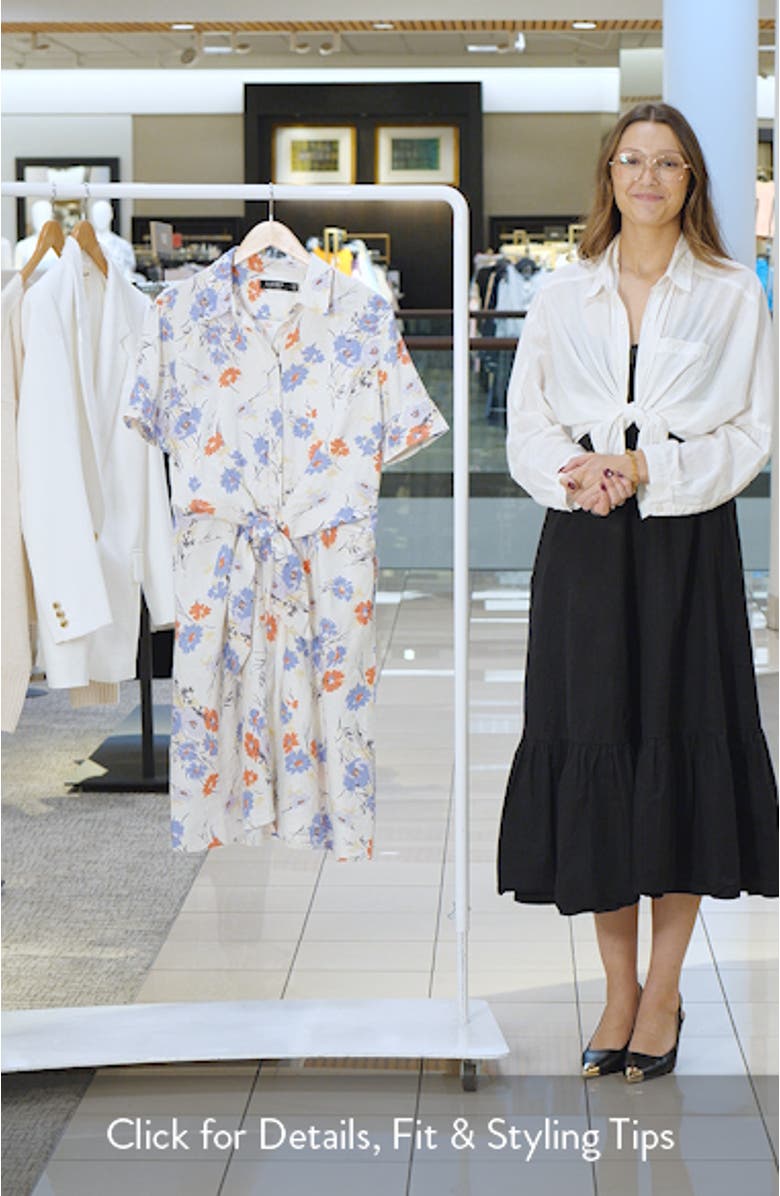 Floral Linen Shirtdress, sales video thumbnail