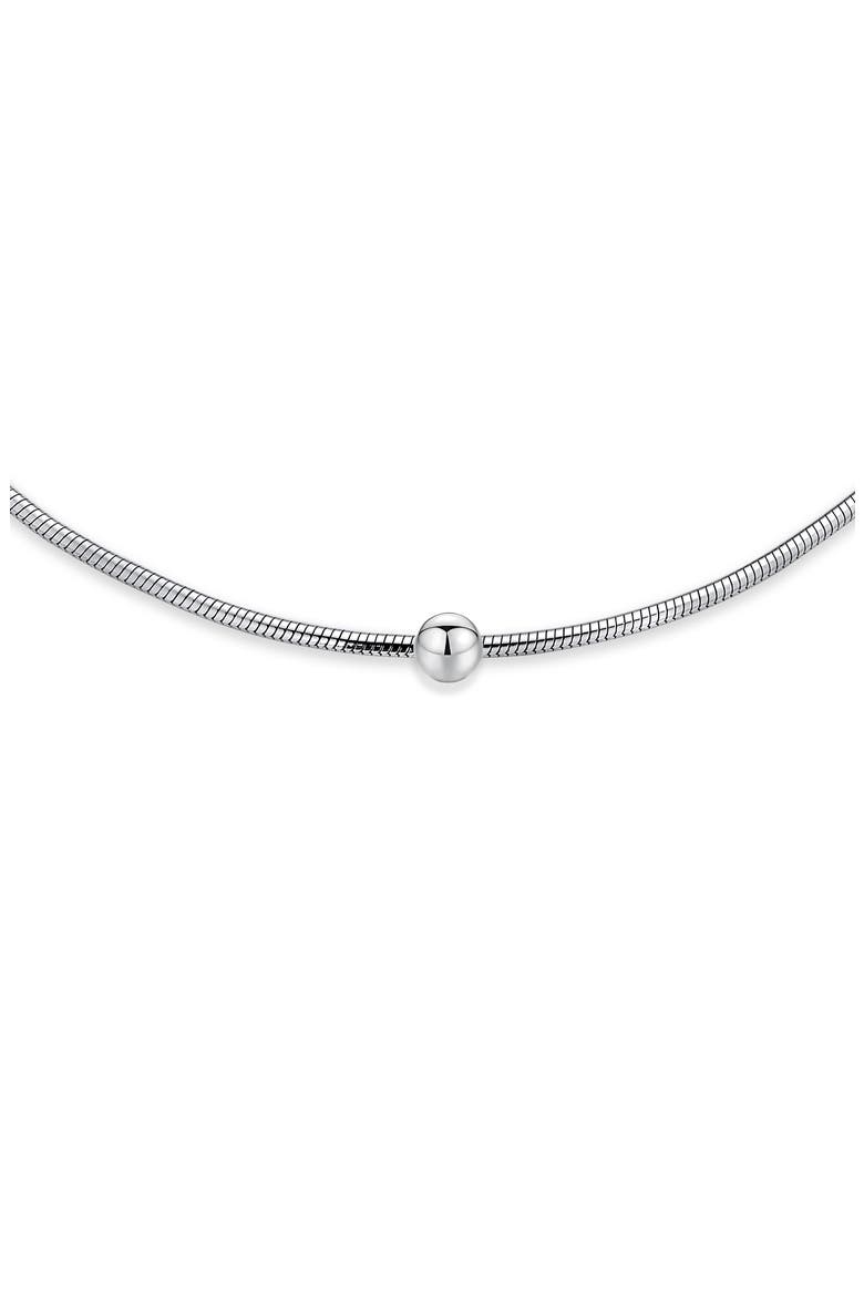 Sterling Silver Station Bead Anklet, Alternate, color, SILVER