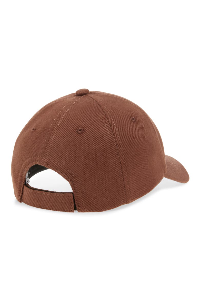 Hand Embroidered Cotton Twill Baseball Cap, Alternate, color, BROWN