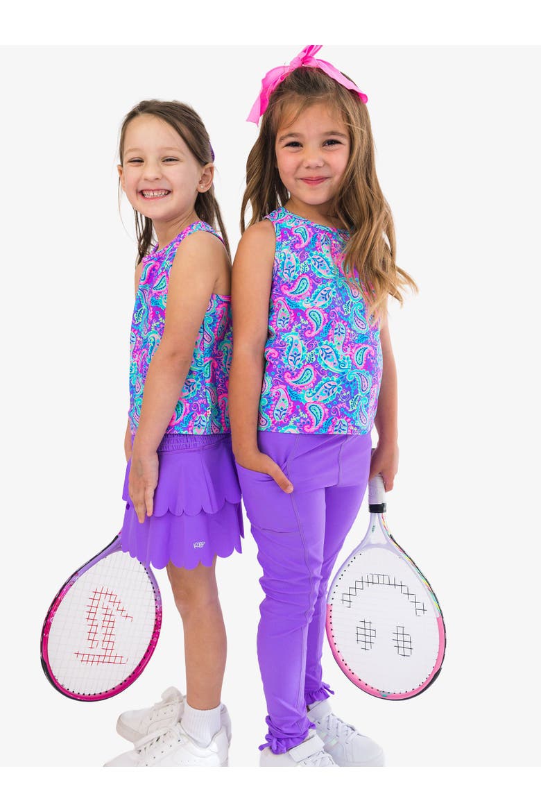 UPF50+ Active Tiered Flare Skort, Alternate, color, Neon Purple