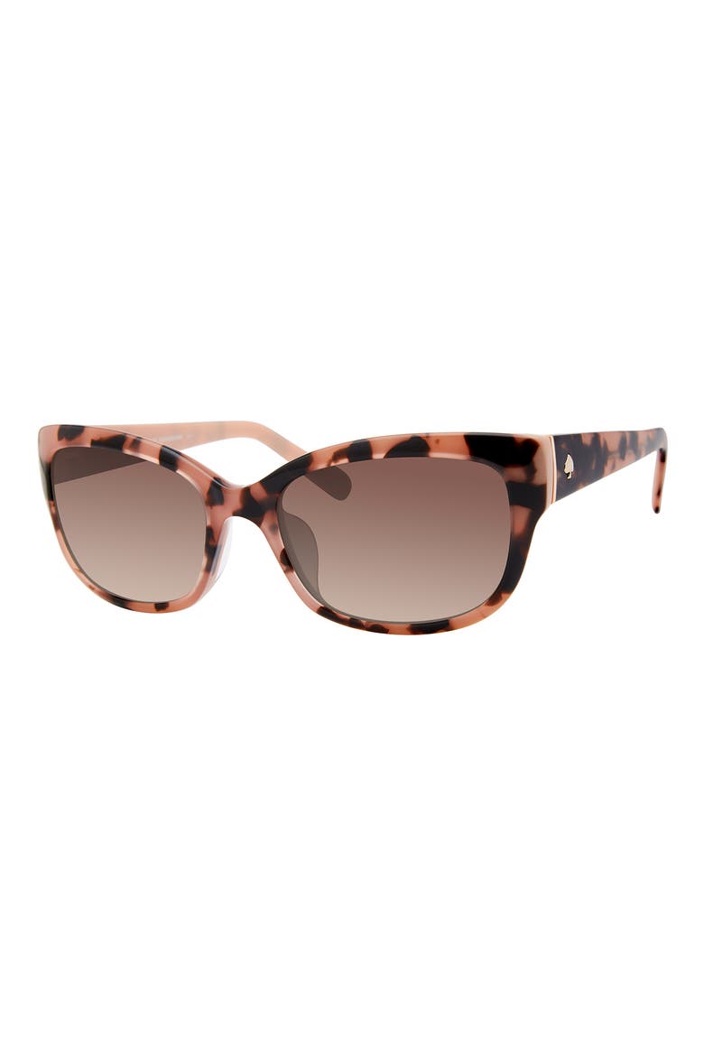 53mm johanna square sunglasses, Alternate, color, PINK HAVANA