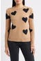 selected Tan Camel Heather- Black Heart