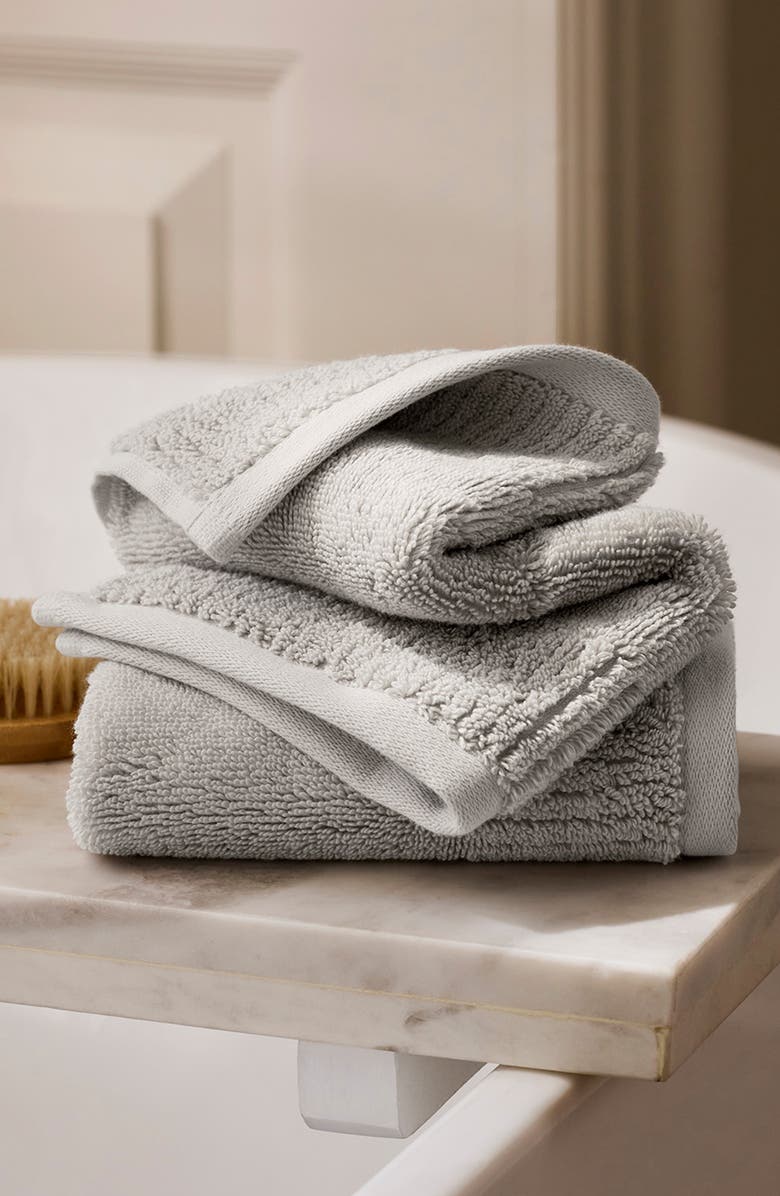 Boll & Branch Set of 2 Ultraplush Organic Cotton Washcloths, Alternate, color, Pewter