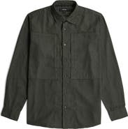 G-STAR Paneled Cotton Blend Button-Up Shirt