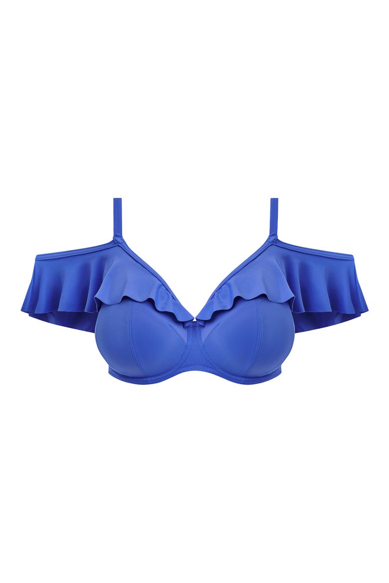 Plain Sailing Ruffle Underwire Bikini Top, Alternate, color, AZURE