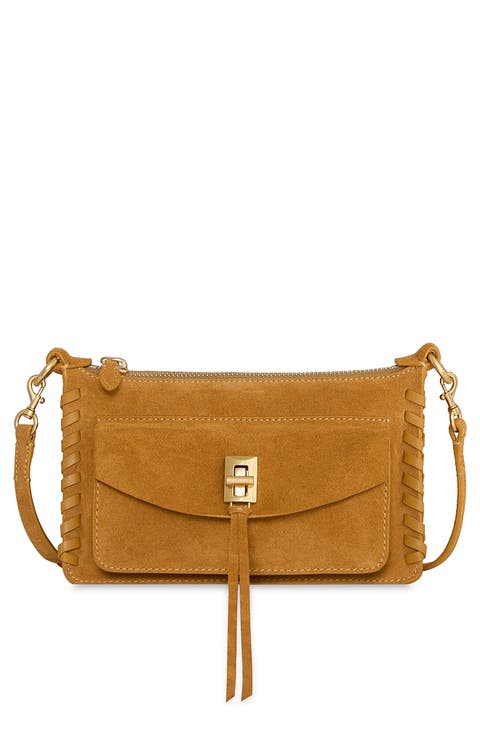 Darren Whipstitched Mini Top Zip Crossbody Bag