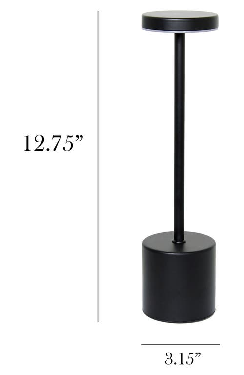 Lalia Home Touch Activated Wireless Lamp In Black