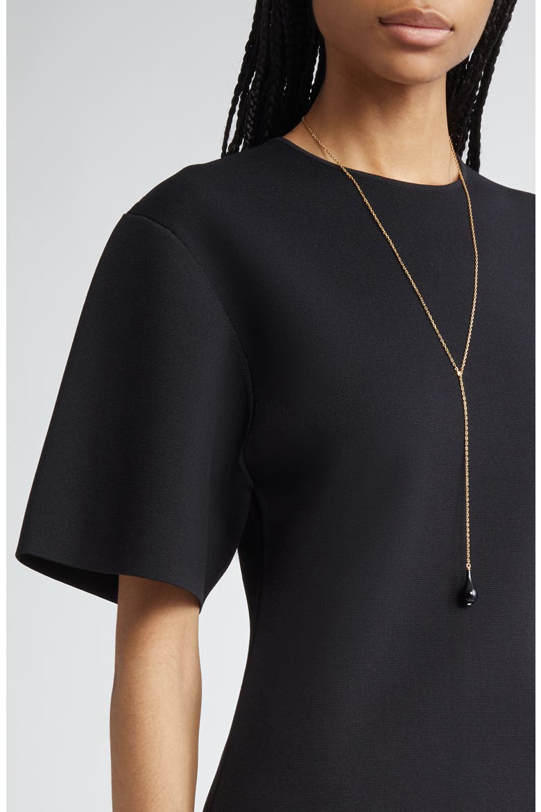 Compact Jersey T-Shirt Dress, Alternate, color, BLACK