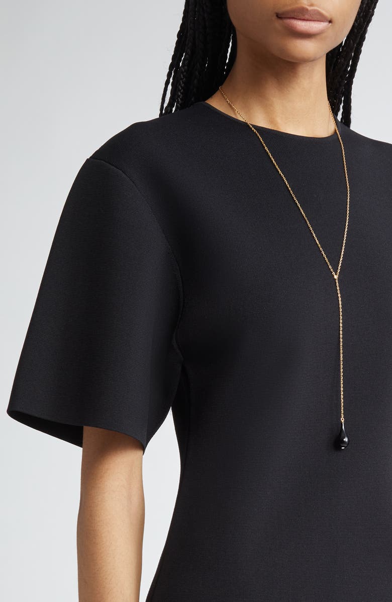 TOTEME Compact Jersey T-Shirt Dress, Alternate, color, Black