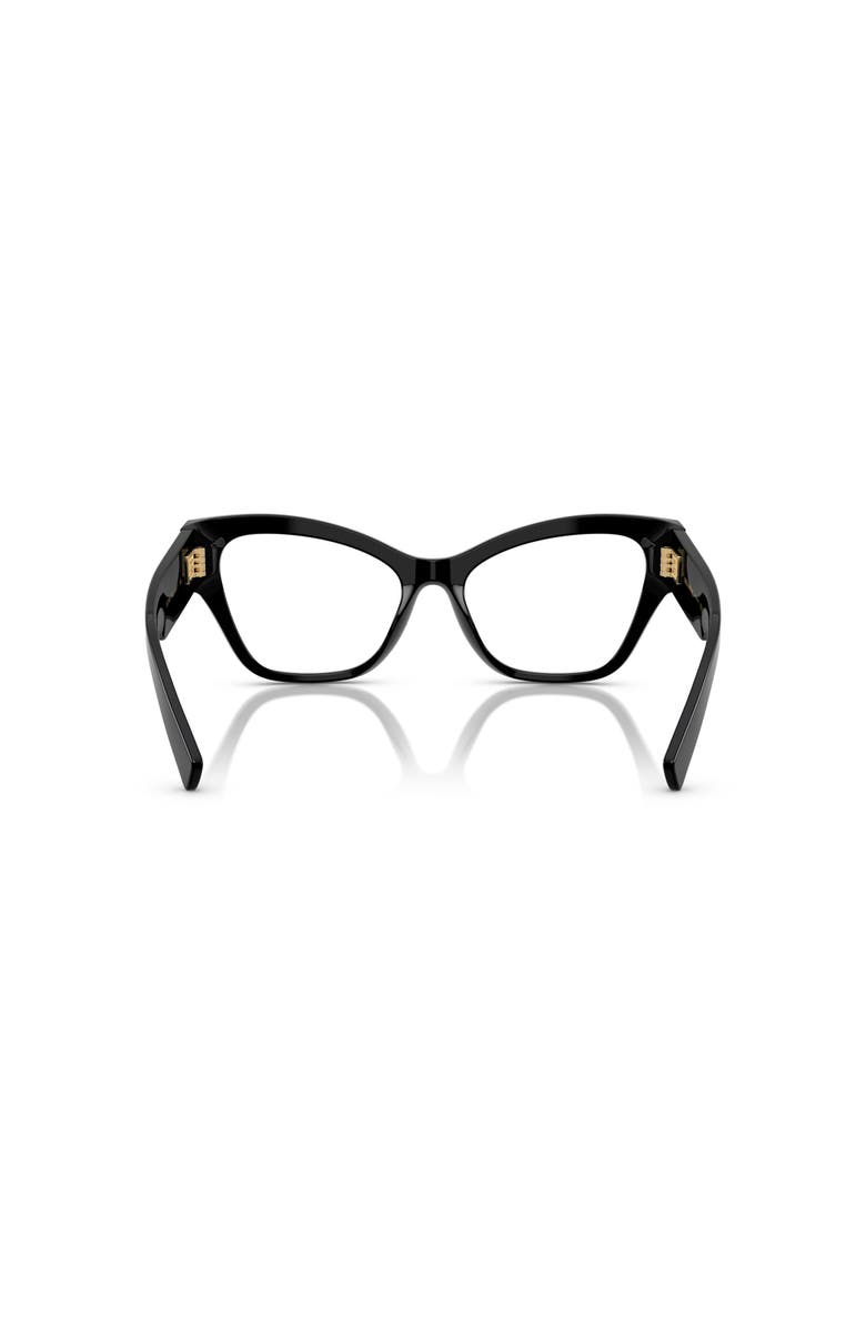 Dolce&Gabbana 54mm Butterfly optical glasses, Alternate, color, Black