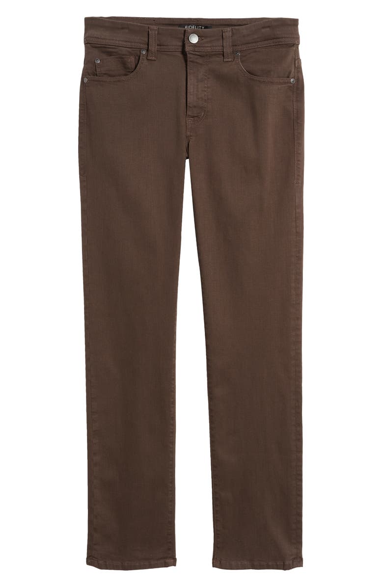 Fidelity Denim Jimmy Slim Straight Leg Twill Pants, Alternate, color, Chestnut