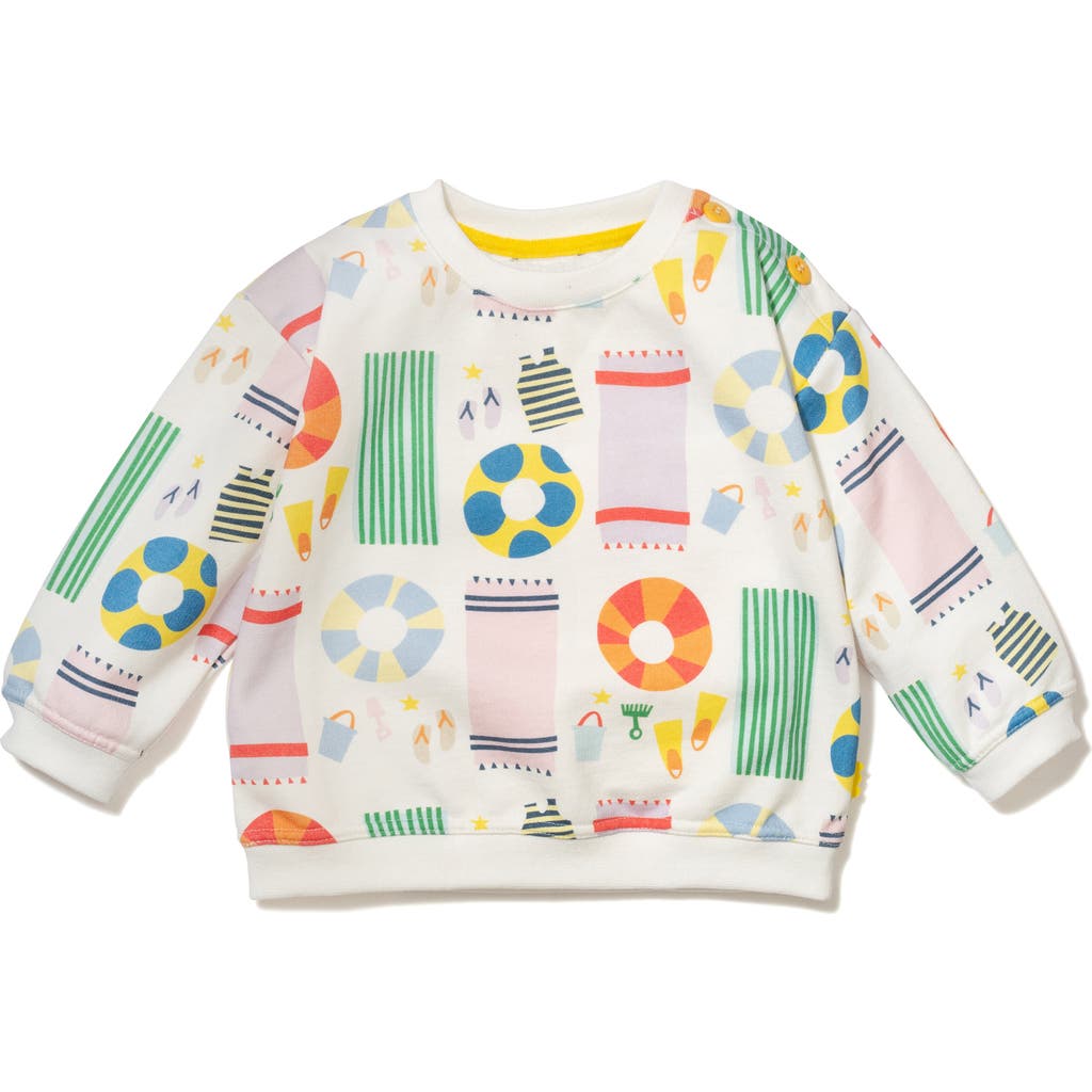 Shop Mon Coeur Recycled Cotton & Organic Cotton Graphic Sweatshirt In Natural/beach