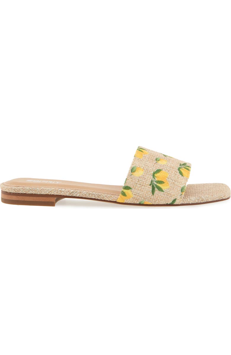 Esprit Rylee Slide Sandal, Alternate, color, Natural Linen/ Lemon