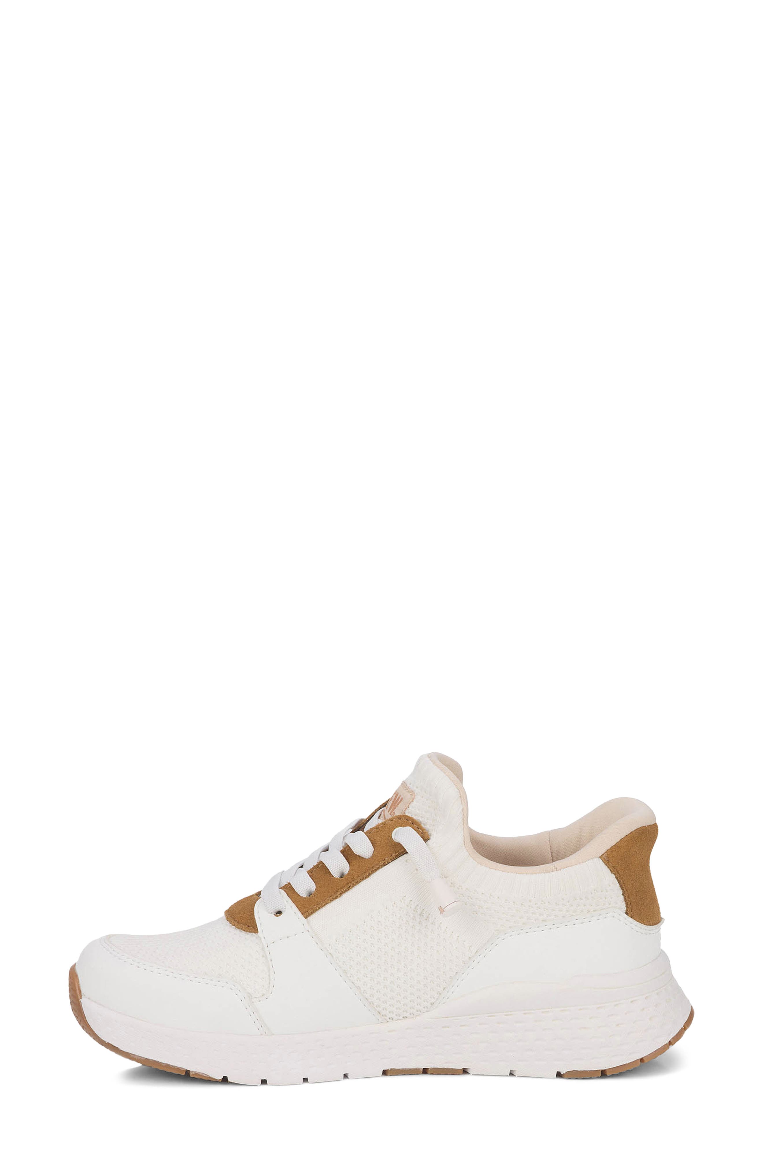 DREW Bobbie Lace-up Sneaker, Alternate, color, White Suede Combo