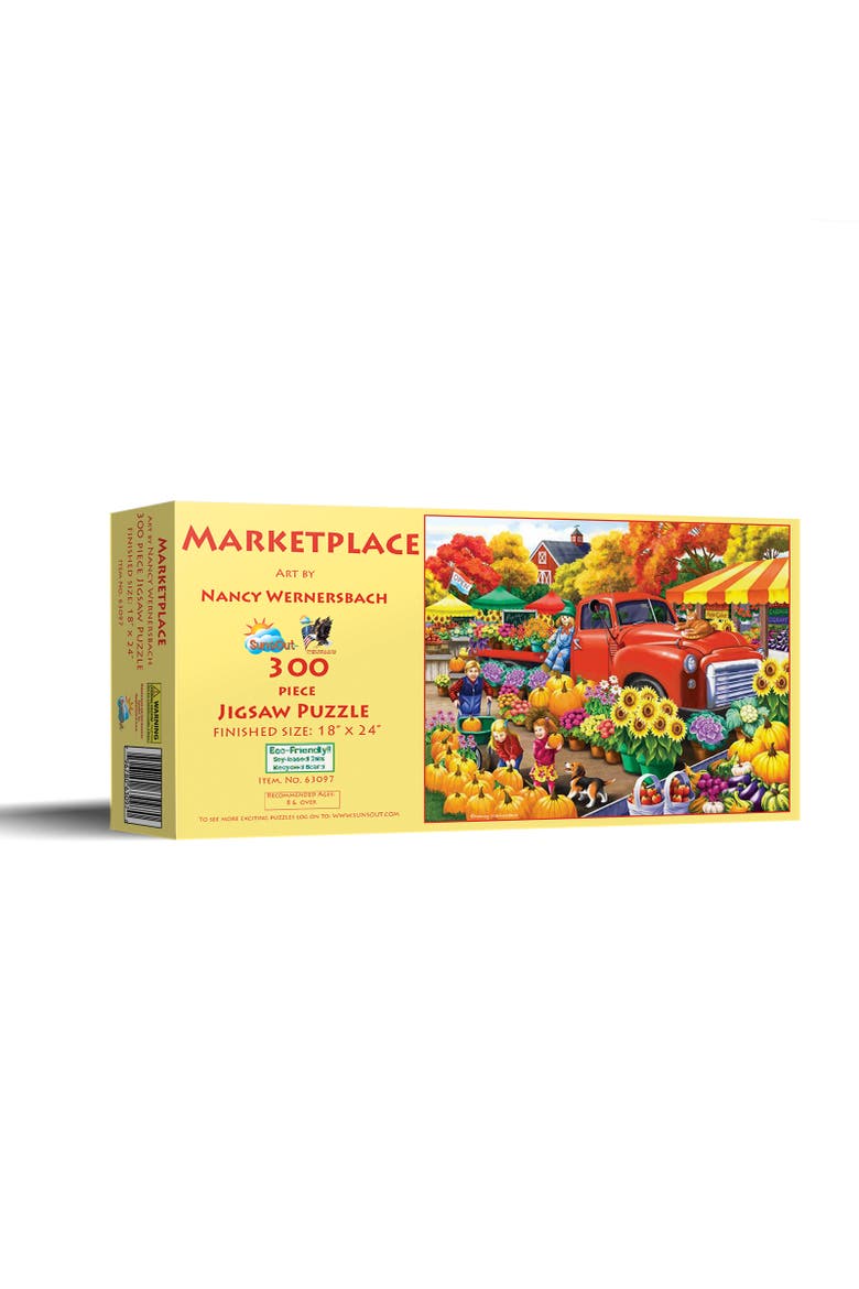 Marketplace 300 piece Jigsaw Puzzle for Adults, Main, color, Multicolor