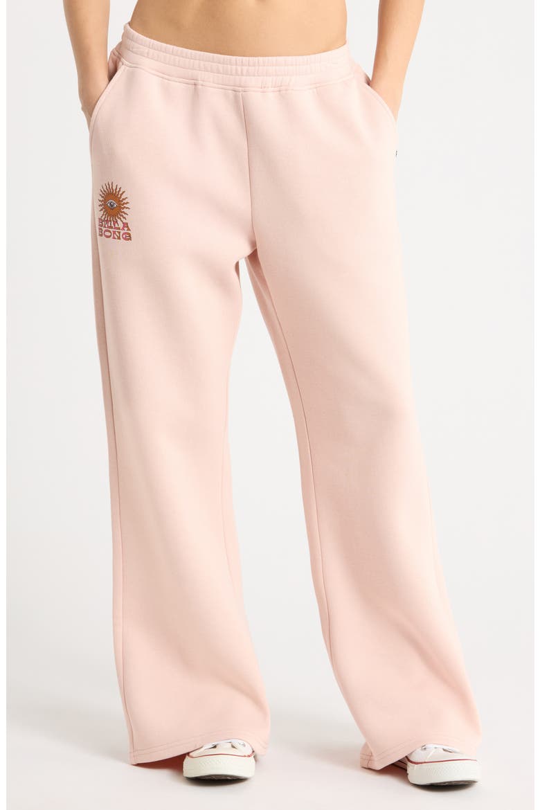 Wave Runner Wide Leg Sweatpants, Main, color, DUSTY BLUSH