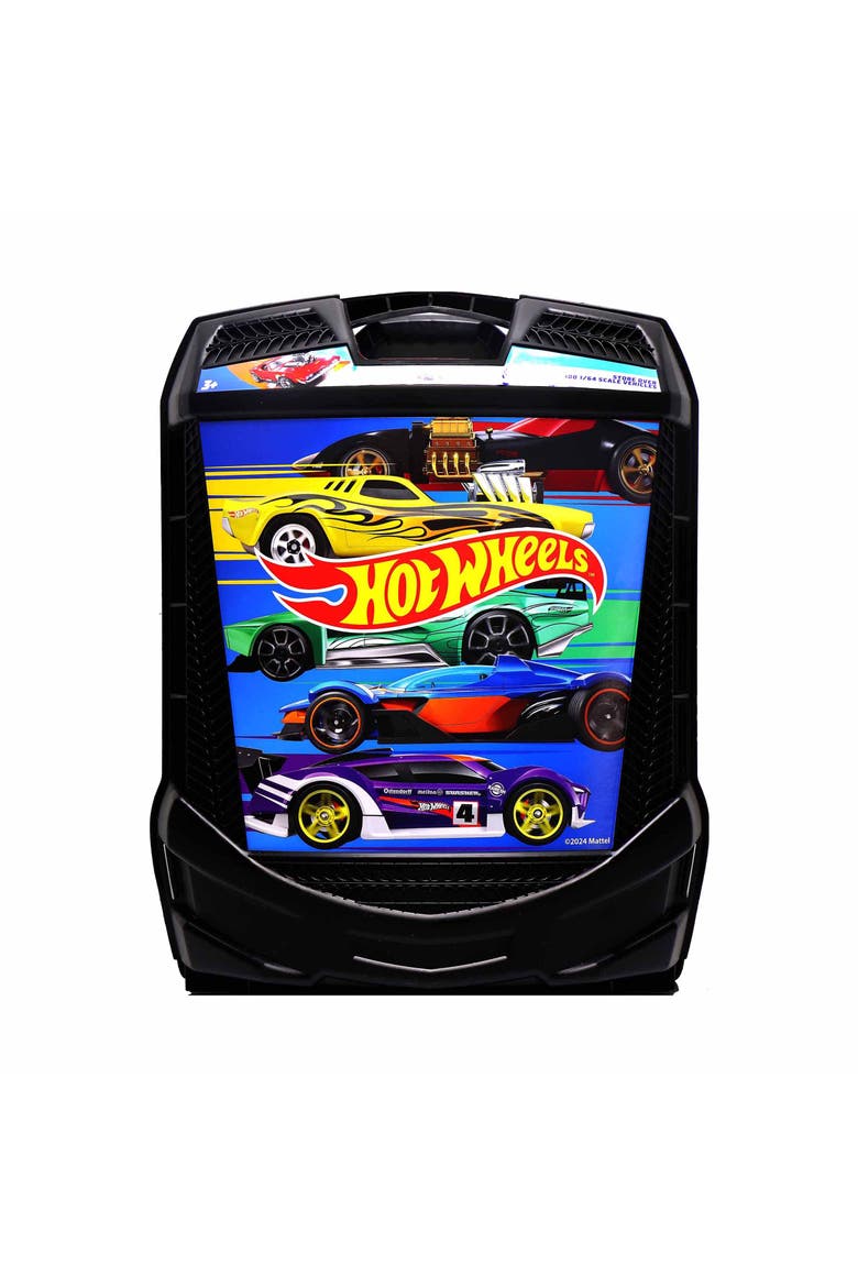 100 Car Rolling Storage Case With Retractable Handle, Main, color, Multicolored