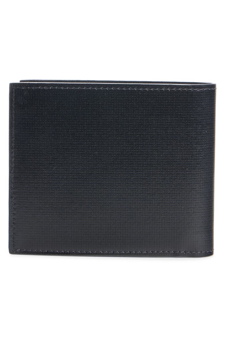 4G Logo Embossed Leather Bifold Wallet, Alternate, color, BLACK