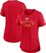 Nike Women's Nike Red Kansas City Chiefs Script Tri-Blend T-Shirt