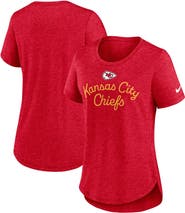 Nike Women's Nike Red Kansas City Chiefs Script Tri-Blend T-Shirt