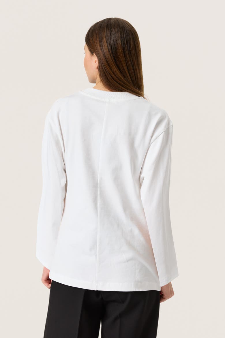 Coreen Long Sleeve A-line Fit T-Shirt, Alternate, color, Broken White