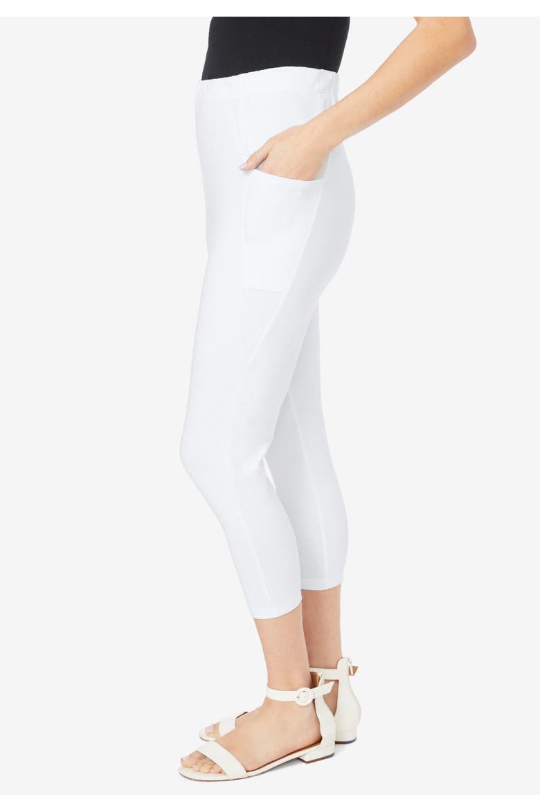 Side-Pocket Essential Capri Legging, Alternate, color, DEEP TURQUOISE