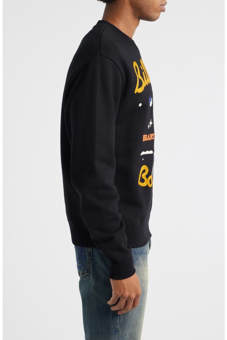 BB Jet Set Embroidered Graphic Sweatshirt, Alternate, color, BLACK