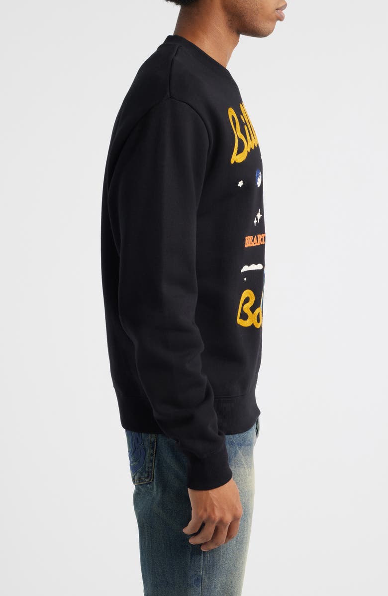 Billionaire Boys Club BB Jet Set Embroidered Graphic Sweatshirt, Alternate, color, Black