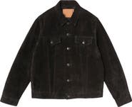 vowels Suede Trucker Jacket