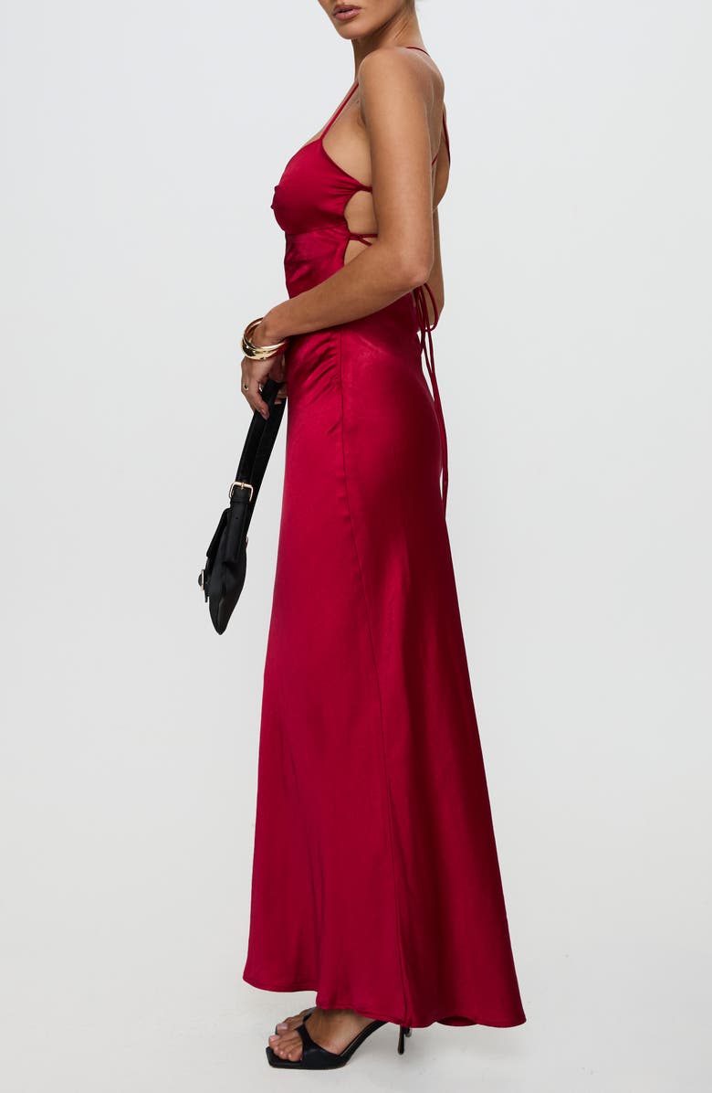 Princess Polly Kristelle Strappy Back Satin Maxi Dress, Alternate, color, 