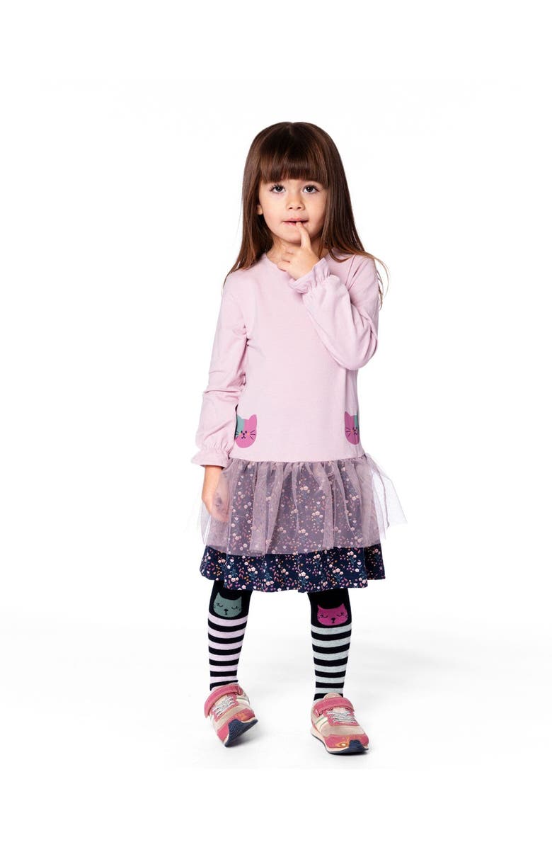 Deux par Deux Bi-Material Dress, Main, color, Dusty Pink