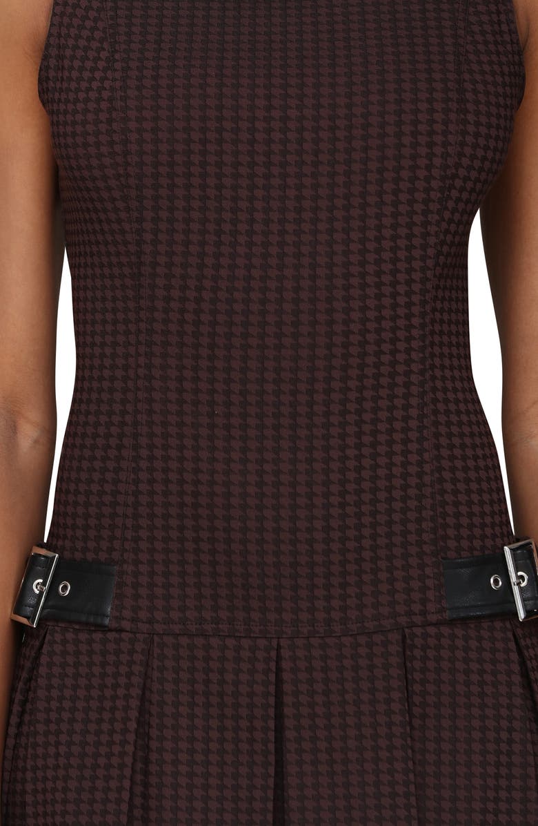 Avec Les Filles Pleated Boat Neck Minidress, Alternate, color,