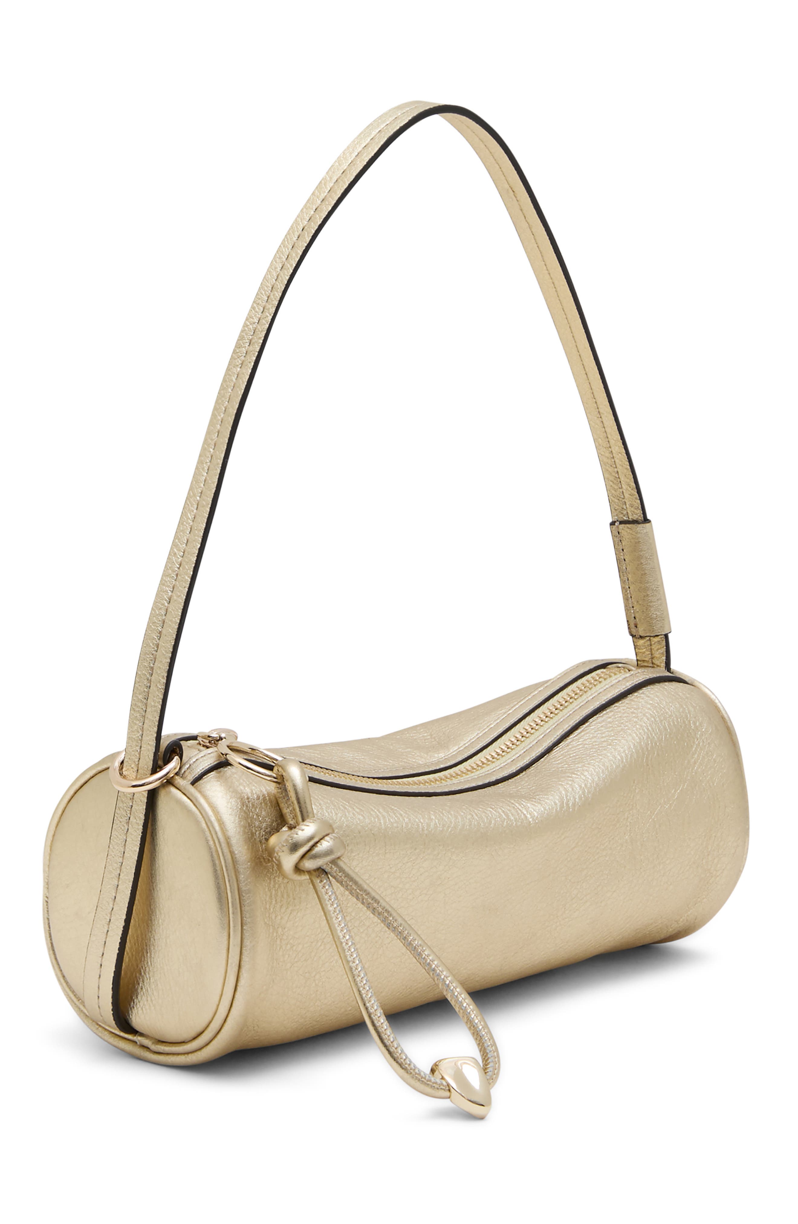 The Skipper Barrel Leather Shoulder Bag, Alternate, color, WARM CHAMPAGNE