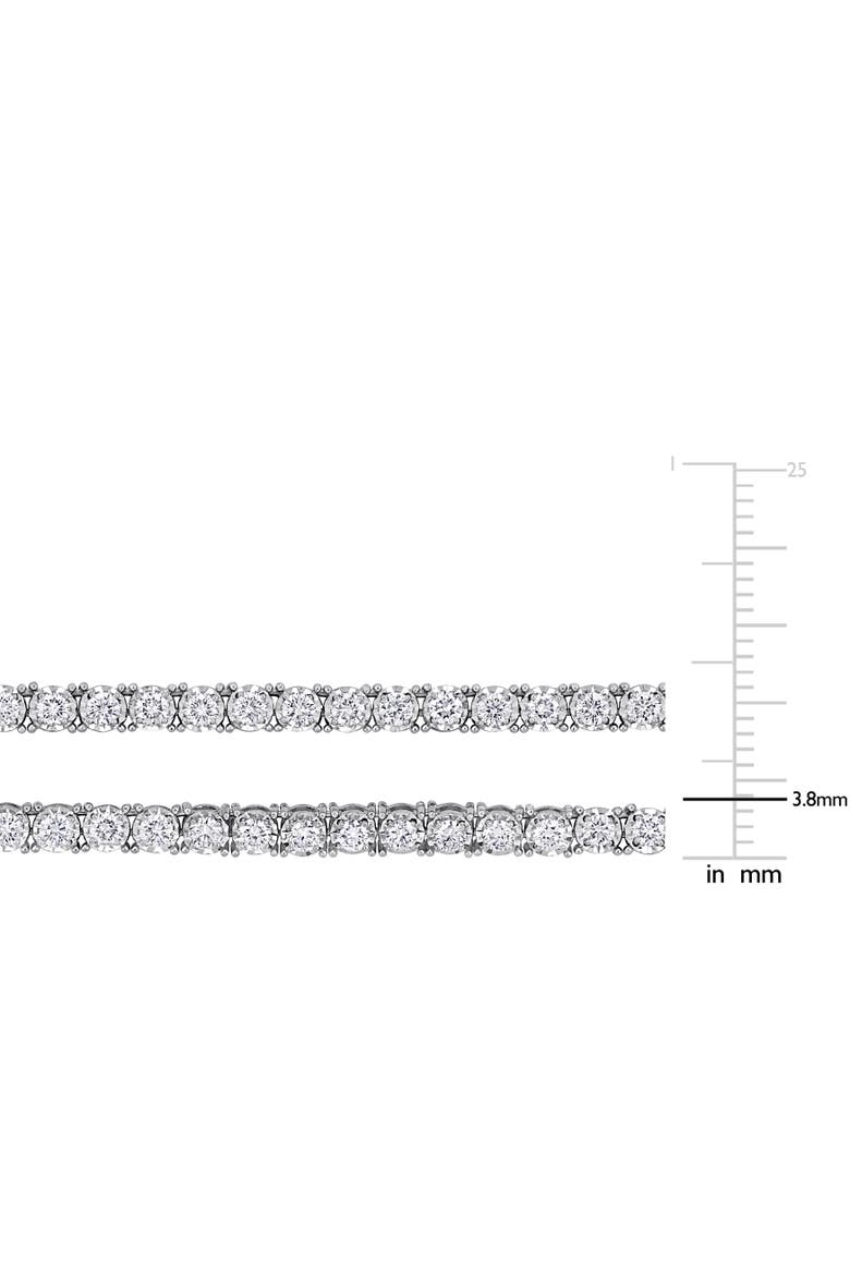 8 7/8ct. t.w. Lab-Grown Diamond Double Strand Necklace 14k, Alternate, color, White Gold