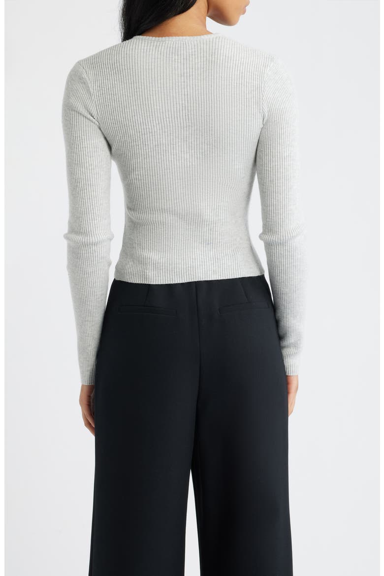 Suzu Rib Cardigan, Alternate, color, GREY