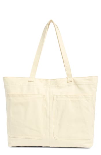 Madden Girl Canvas Tote In White