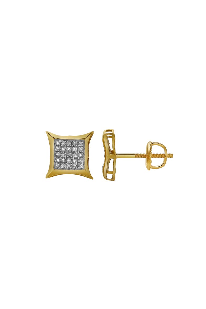 Belejar 10K Yellow Gold Diamond Unisex Earrings - 0.12 Cts, Alternate, color, 10K Yellow Gold