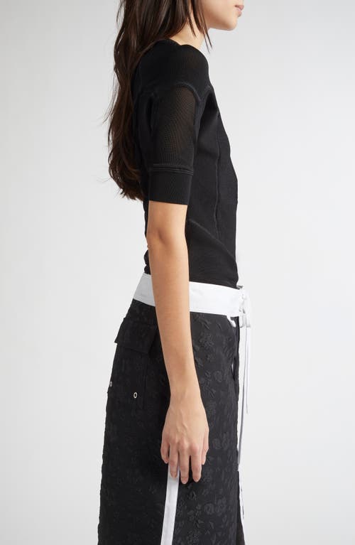 Shop Julie Kegels Kobi Scuba Knit Luxe Wetsuit Top In Black