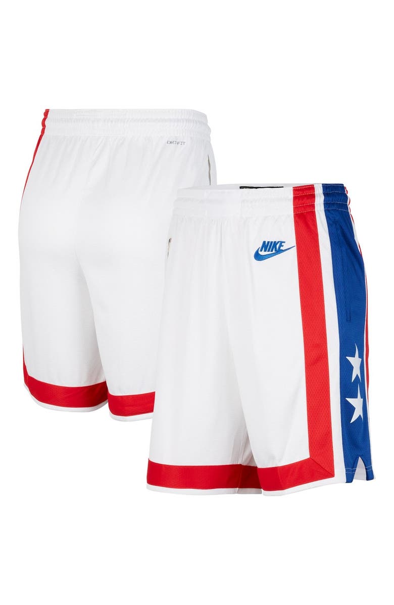 Nike Men's Nike White Brooklyn Nets 2022/23 Classic Edition Swingman Performance Shorts, Main, color, 
