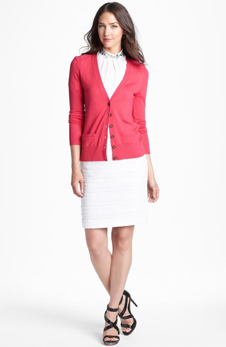 Halogen<sup>®</sup> Textured Pencil Skirt, Alternate, color, 