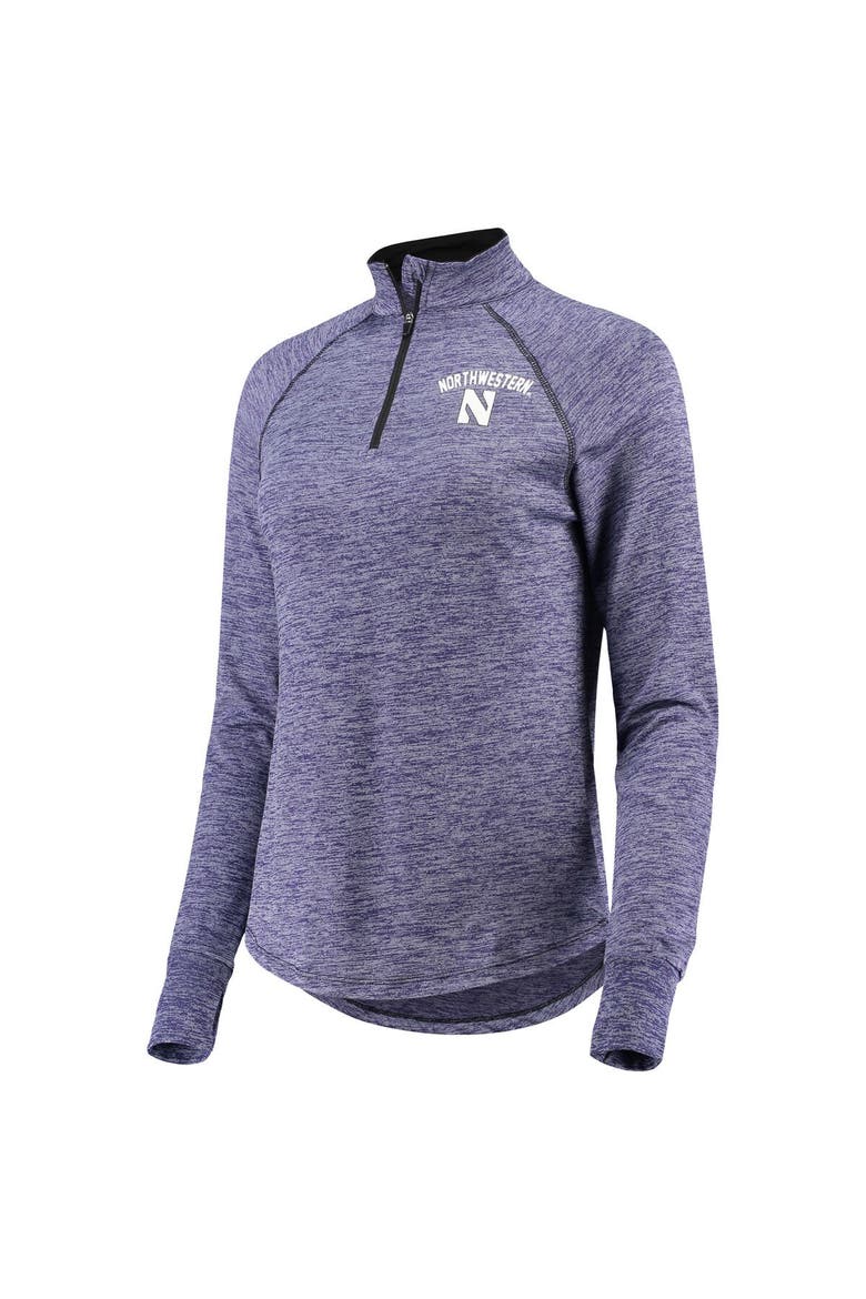 Women's Colosseum Purple Northwestern Wildcats Bikram Lightweight Fitted Quarter-Zip Long Sleeve Top, Alternate, color, Purple
