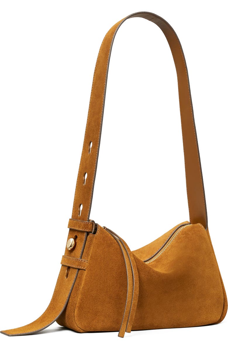 Tory Burch Small Romy Suede Shoulder Bag, Alternate, color,