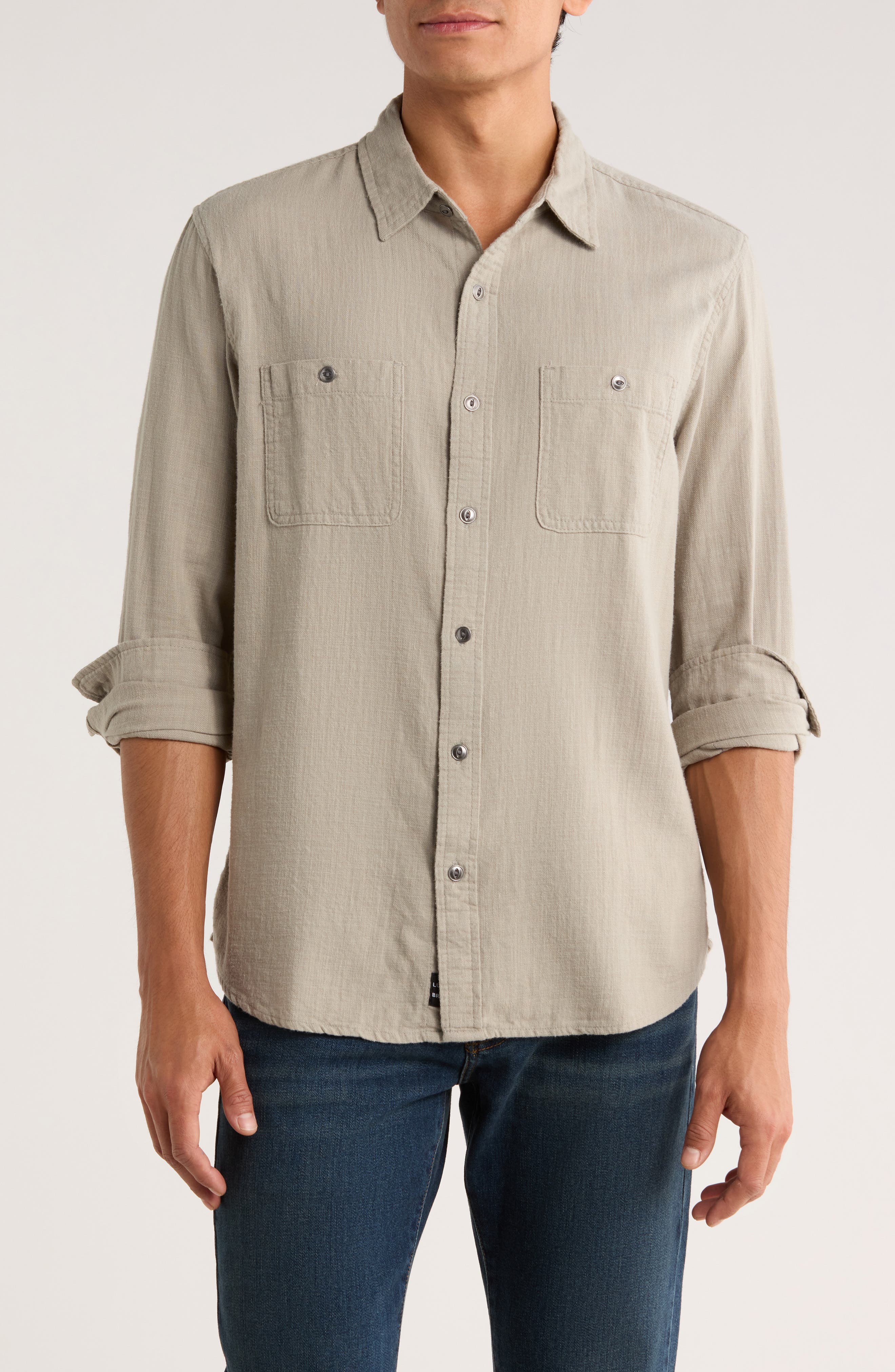 Lucky Brand Mason Slub Twill Button-Up Shirt