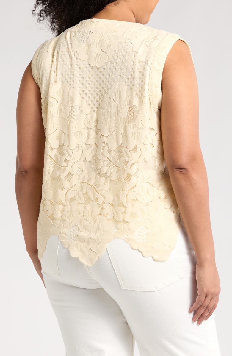 Forgotten Grace Lace Button Tank, Alternate, color, Natural