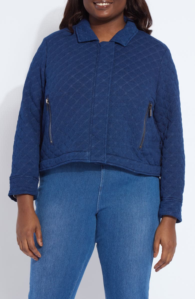 Lysse Elora Quilted Jersey Jacket, Main, color, Indigo