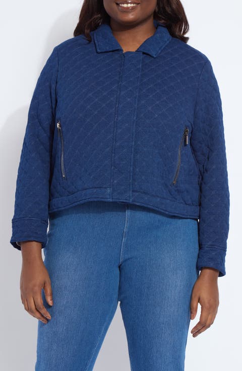 Elora Quilted Jersey Jacket (Plus)