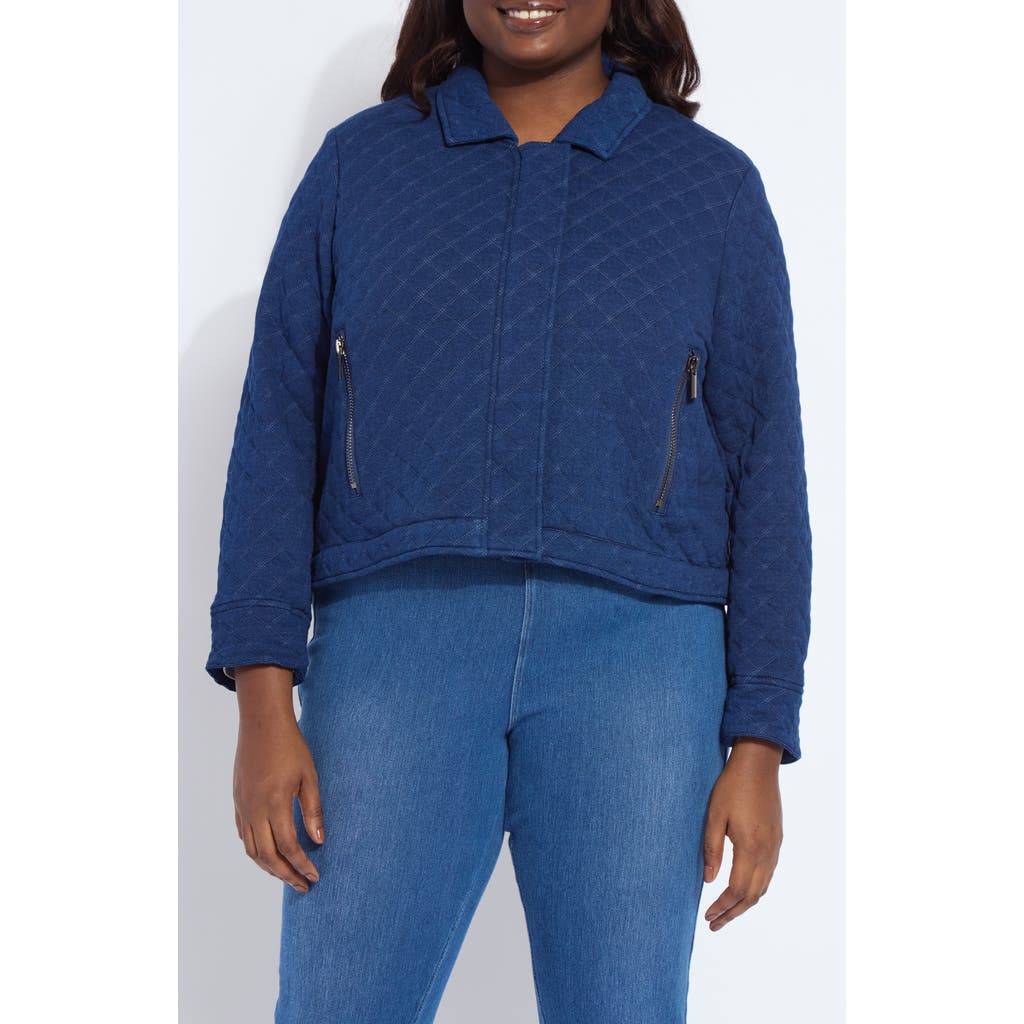 Lyssé Lysse Elora Quilted Jersey Jacket In Blue