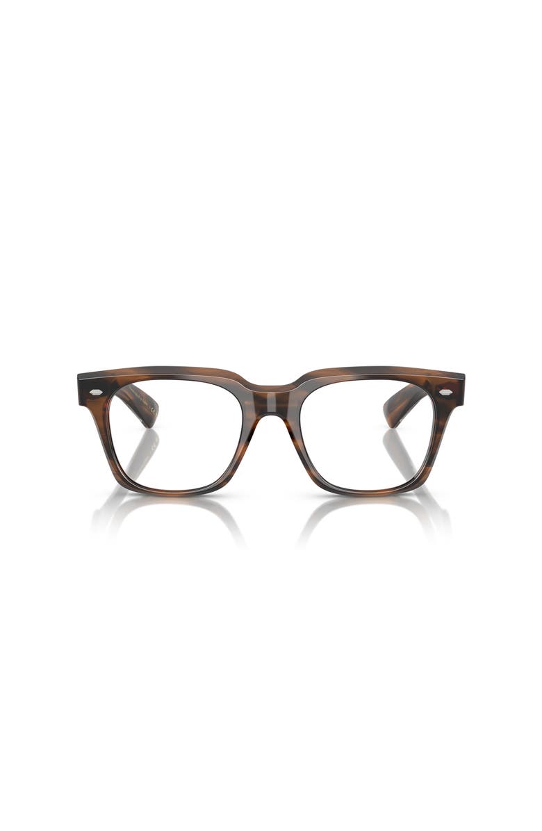 Oliver Peoples 51mm Rectangle optical glasses, Alternate, color, Brown
