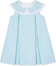 Florence Eiseman Linen-Look Dress With Vintage Flower